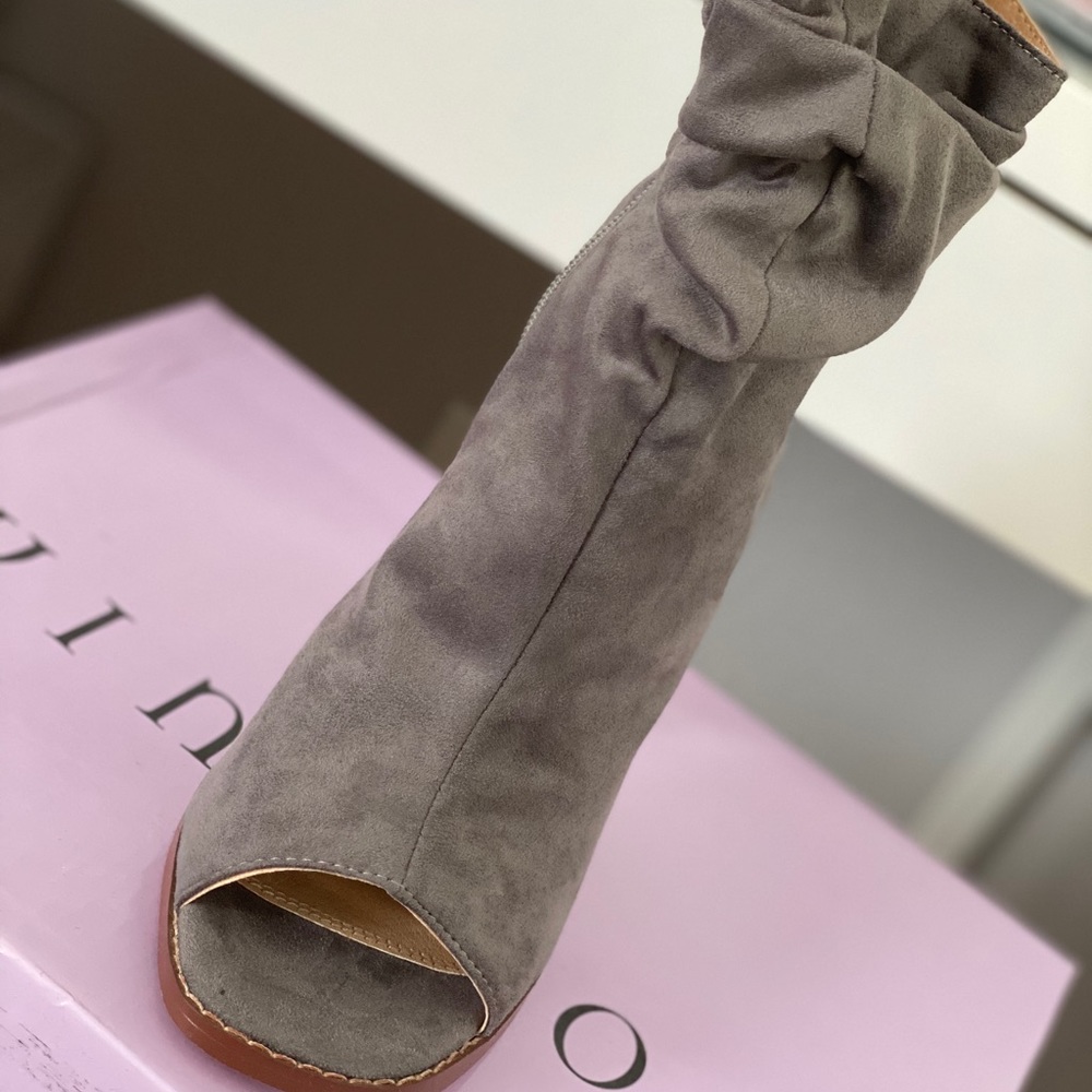 Grey booties